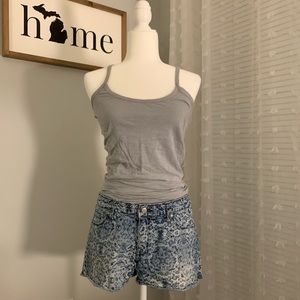 Merona patterned jean shorts